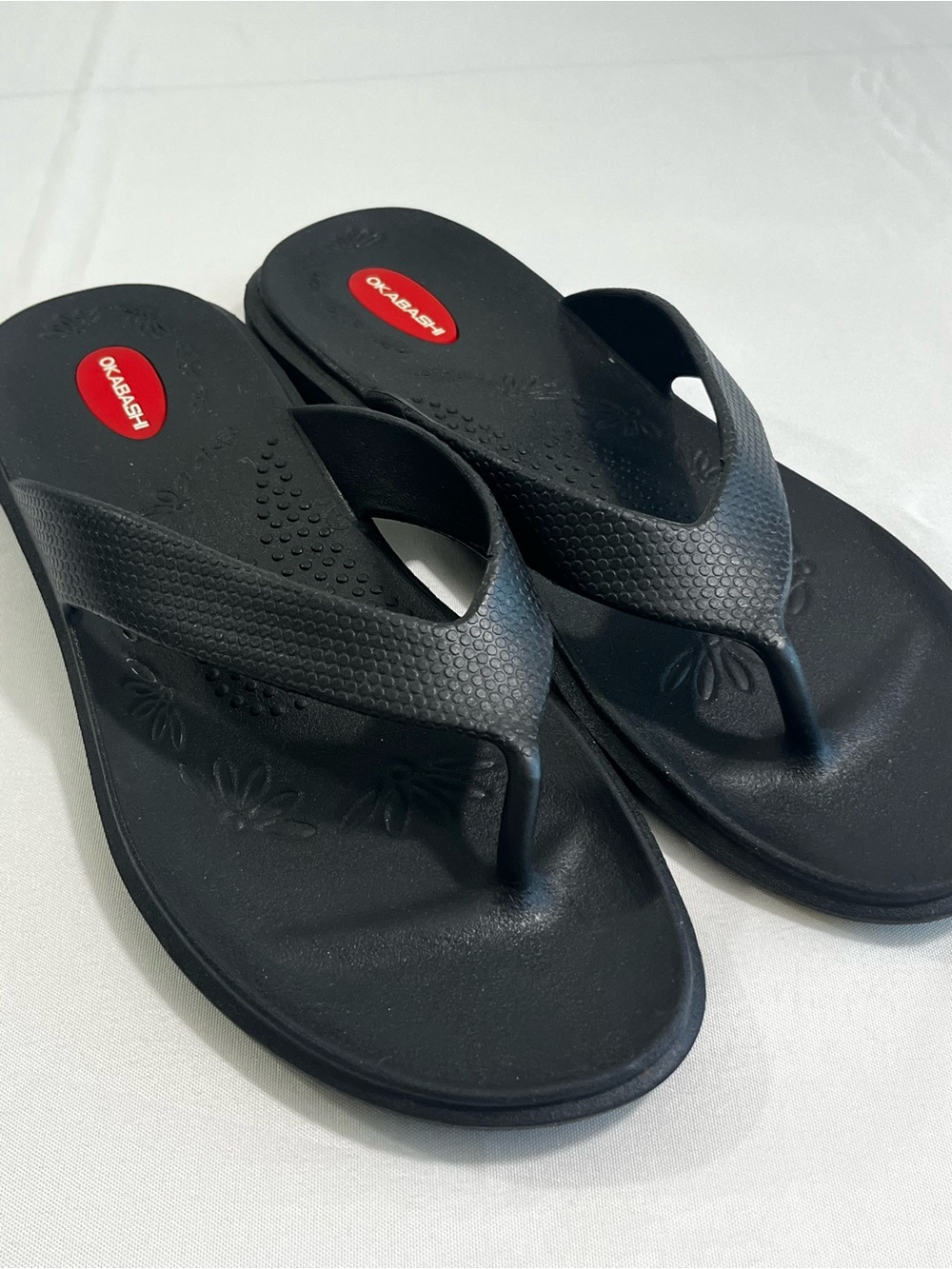 Okabashi Breeze(?) Black Flip Flop Sandals Women’s 9